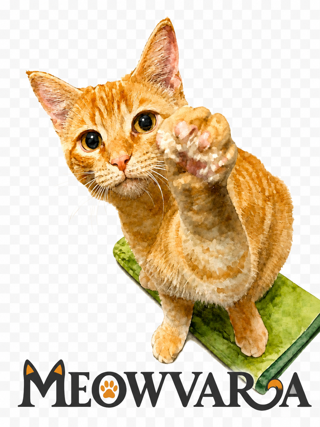 Orange MEOWVARA cat artwork