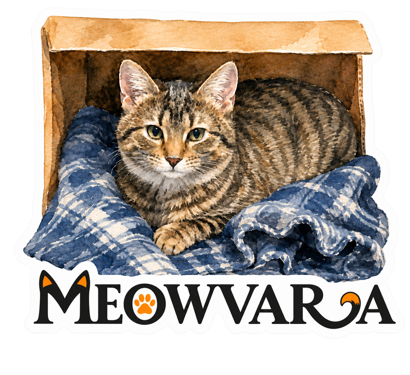 The WOO cat in a box